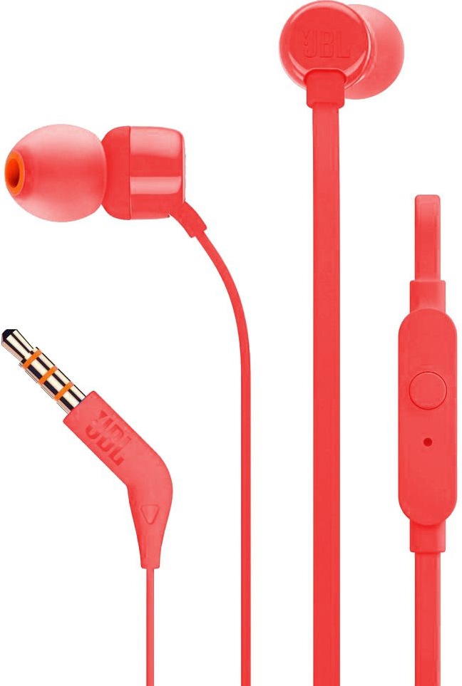 Наушники с микрофоном JBL T110 Red