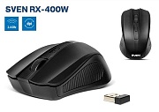 Беспроводная мышь SVEN RX-400W USB 600/1000dpi black 