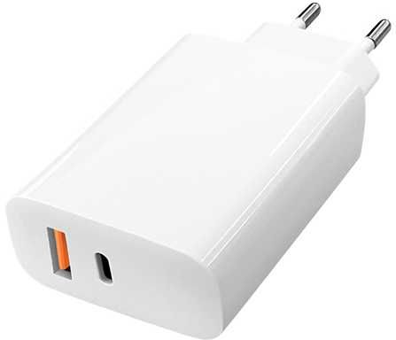 Сетевое зарядное устройство TFN WC10 (USB+USB Type-C/3A/20W/быстрая зарядка QC+PD/белое)