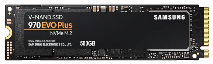 Жесткий диск SSD M.2 500GB Samsung  MZ-V7S500BW 970 EVO Plus PCI-E 3.0 x4  R3500/W3200Mb/s Type 2280 300TBW