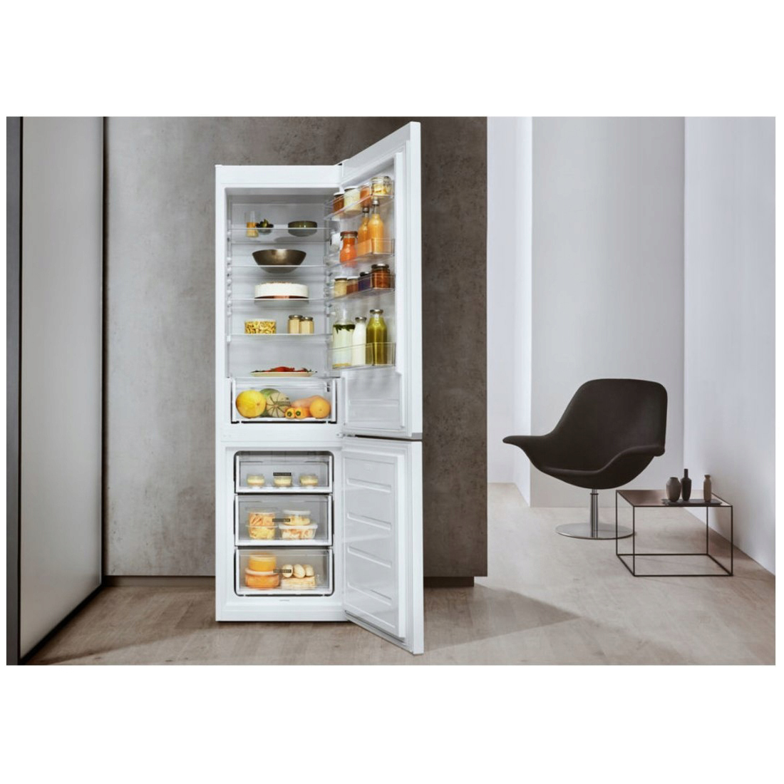 Холодильник Whirlpool W5 911E W 1 (Объем - 372 л / Высота - 201,3 см / A+ / Белый / Морозилка - LessFrost)