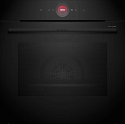 Духовой шкаф Bosch HBG9742B1S (Serie8 / 71 л / до 300 °C / чёрное стекло / Гриль / Пиролиз / Home Connect / SoftClose / A+)