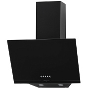 Вытяжка наклонная KRONA JINA 500 BLACK PB V2 (845 м³/ч / 90 Вт / LED лампа 2x1 Вт / ширина - 49,5 см / чёрное стекло)