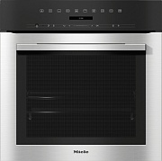 Духовой шкаф Miele H 7164 B EDST/CLST (76 л / до 250 °C / Нерж. сталь + чёрное стекло / телескоп. напр. / WiFiConn@ct / PerfectClean (каталитическая)) Чёрный/нержавейка