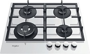 Поверхность газовая Whirlpool AKTL 629/WH (Белая / 4 конфорки / Чугунные решетки / Закаленное стекло / Электроподжиг / Газ контроль)