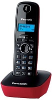 Телефон Panasonic KX-TG1611RUR (черно-красный)