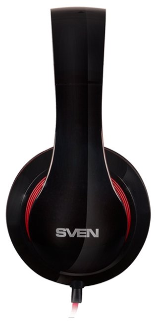 Наушники с микрофоном SVEN AP-940MV (регулятор громкости, регулируемое оголовье) 3pin/4pin black/red