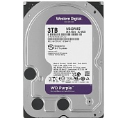Жесткий диск 3000Gb WD 256Mb SATA WD33PURZ Purple для систем наблюдения 