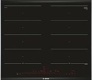 Поверхность индукционная Bosch PXX675DC1E (Serie8 / Чёрная стеклокерамика / 4 конфорки / PowerBoost / РanBoos / FlexInduction / Home Connect /7,4 кВт) Чёрный
