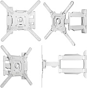 Кронштейн для ТВ ONKRON M4-W белый, для 32"-65", наклон 8°, поворот 180°, нагрузка до 35 кг, расстояние до стены 55-500 мм