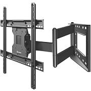 Кронштейн для ТВ ONKRON M7L чёрный, для 40"-75", наклон 15°, поворот 180°, нагрузка до 65 кг, расстояние до стены 100-711 мм Чёрный