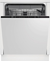 Машина посудомоечная встраиваемая 60 см Beko BDIN15360 (13 комплектов / 2 полки / расход воды - 12,9 л / Луч на полу / А++)