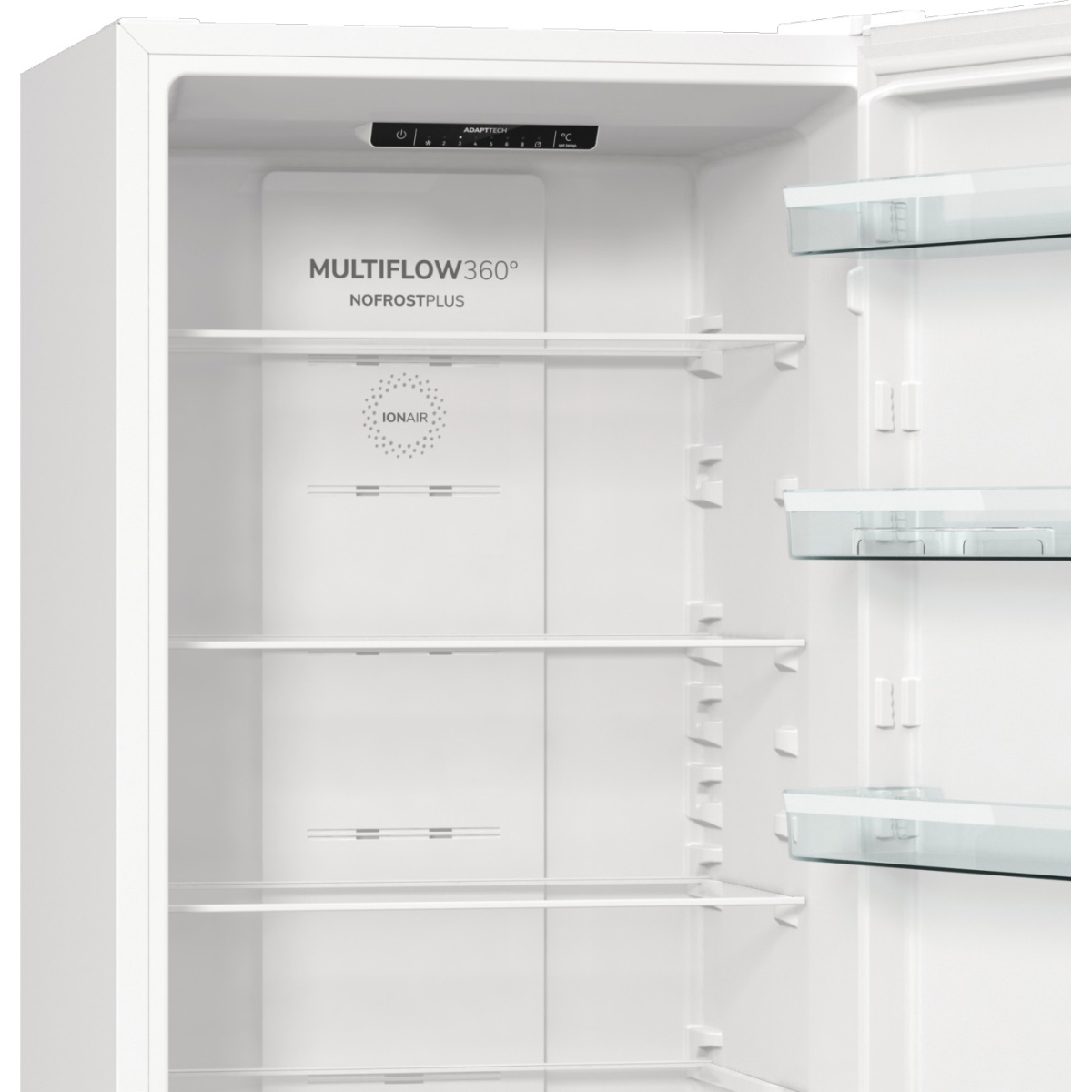 Холодильник Gorenje NRK6202EW4 (Essential / Объем - 331 л / Высота - 200см / A++ / Белый / NoFrost)