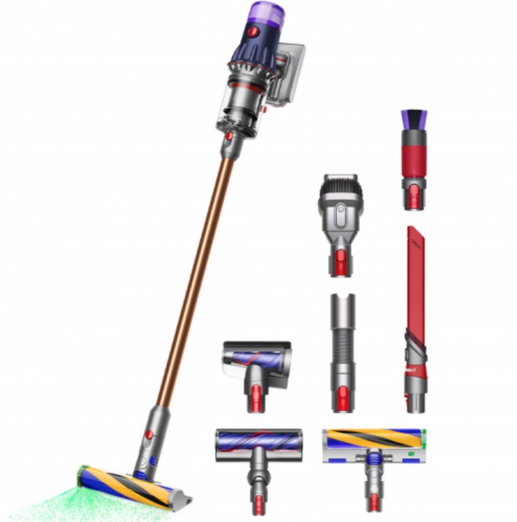 Пылесос Dyson V12 Detect Slim Extra UK, Prussian Blue/Bright Copper