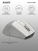 Беспроводная мышь A4Tech Fstyler FG30, оптическая (2000dpi), белый/серый