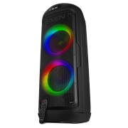 Беспроводная портативная колонка SVEN PS-770 / 100W / microSD / USB / FM / Bluetooth /  Батарея 4400mAh / RGB подсветка / караоке / Чёрный Чёрный