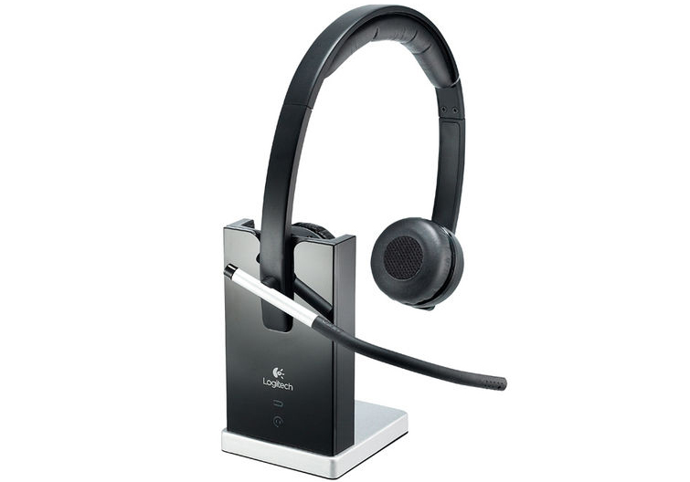 Беспроводные наушники с микрофоном Logitech H820e Wireless Headset Stereo Black (981-000517)