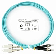 Шнур оптический duplex Cabeus FOP-50-SC-ST-2m SC-ST 50/125 mm OM3 2м LSZH 