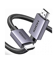 Кабель HDMI - HDMI Ugreen HD153 (4K HDMI M-M, ver 2.0), вилка-вилка, HDMI 2.0, длина - 2 метра Серый