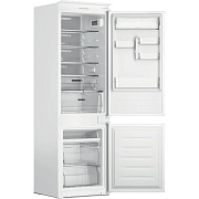 Холодильник встраиваемый Whirlpool WHC18 T132 (Объем - 250 л / Высота - 177 см / Слайдерное крепление фасадов / A+ / Белый / Морозилка - NoFrost) Белый