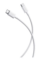 Кабель Xiaomi USB-C - USB-C, 3A, плетеный, 1 метр, белый (BHR0878GL)
