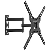 Кронштейн для ТВ ONKRON STE-344B чёрный, для 26"-55", наклон 15°, поворот 180°, нагрузка до 40 кг, расстояние до стены 40-365 мм Чёрный