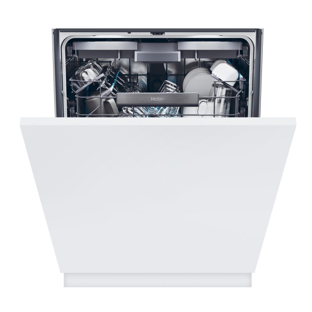 Машина посудомоечная встраиваемая 60 см Haier XS 6B0S3FSB (Plus / 16 комплектов / 3 полки / расход воды - 9,5л / Wi-Fi + BLE / инвертор / AquaStop)