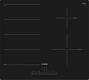 Поверхность индукционная Bosch PXE611FC1E (Serie6 / Чёрная стеклокерамика / 4 конфорки / PowerBoost / QuickStart / ReStart / FlexInduction / 7,4 кВт) Чёрный