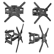 Кронштейн для ТВ ONKRON M5-B чёрный, для 37"-70", наклон 10°, поворот 140°, нагрузка до 36,4 кг, расстояние до стены 42-452 мм Чёрный