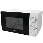 Микроволновая печь Gorenje MO20E1W (Essential / 20 л, 800 Вт, переключатели поворотный механизм, белый/черный) Черный/Белый