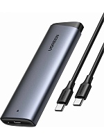 Внешний бокс для SSD M2 Ugreen CM400 (10902) USB-C Female to M.2 M-Key 10G Enclosure с кабелем USB C3.1 GEN2 to USB C 3.1 GEN2. Длина кабеля: 50 см