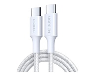 Кабель Type-С - Type-С Ugreen L501, 60W, 3A, длина - 2.0 метра, белый (35219)