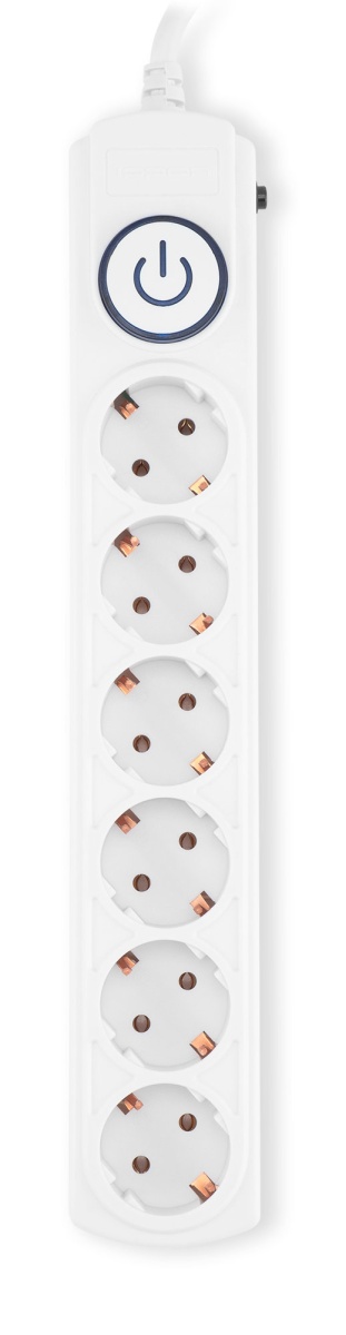 Сетевой фильтр Ippon BK-6-EU-1.8-16-W 1.8м (6 розеток) 3500 Вт белый