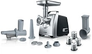 Мясорубка Bosch MFW68660 (2200 Вт/ 4,3 кг/мин/ корпус - металл, пластик/ реверс/ 7 насадок /черный)
