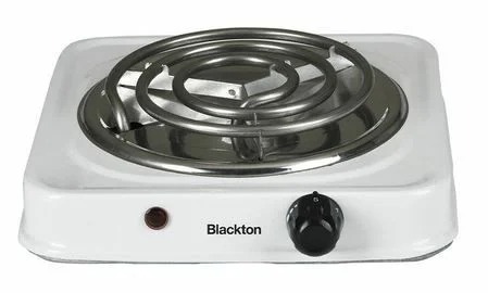 Плитка электрическая BLACKTON BT HP101W (1 конфорка / нержавеющая сталь / спираль / мощность 1000 Вт / белый)