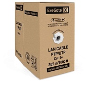 Витая пара Exegate SFTP, CAT 5E, медь, 24AWG, 4 пары, бухта 305м, PVC, серый (EX281809RUS)