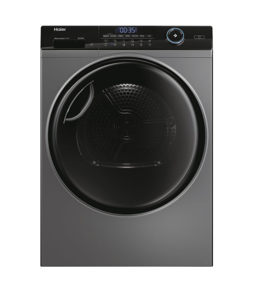 Сушильная машина с тепловым насосом Haier HD80-A3959S (I-Pro Serie5 / 67,5см / 8кг / I-Refresh / I-Time / инвертор / Wi-Fi + BLE / A+++ / Серая)