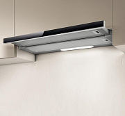Вытяжка телескопическая Elica Elite 14 Lux GRVT/A/60 (650 м³/ч / 121 Вт / LED освещение 2x3 Вт / ширина - 59.8 см / черное стекло + нерж.)