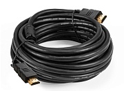 Кабель HDMI - HDMI ExeGate (EX-CC-HDMI2-7.5F), 4K UHD, вилка-вилка, HDMI 2.0, ферритовые кольца, позолоченные контакты, длина - 7,5 метров Чёрный