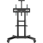Мобильная стойка для ТВ ONKRON TS1571 чёрный, для 32"-75", нагрузка до 50 кг, регулировка высоты - 1000 - 1465 мм Чёрный
