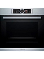 Духовой шкаф-пароварка Bosch HSG636ES1 (Serie8 / нерж / Термощуп / EcoClean / TFT-дисплей / SoftClose/ 4D-HotAir / Пар)