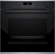 Духовой шкаф Bosch HRG212BB3 (Serie4 / 71 л / до 275 °C / Черное стекло / Гриль / Съемные напр. / AddedSteam / Сенсорное управление / A)