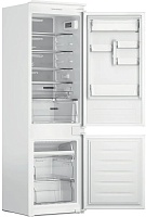 Холодильник встраиваемый Whirlpool WHC18 T132 (Объем - 250 л / Высота - 177 см / Слайдерное крепление фасадов / A+ / Белый / Морозилка - NoFrost)
