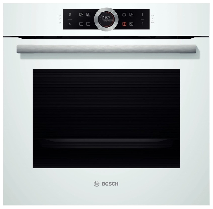 Духовой шкаф Bosch HBG634BW1 (Serie8 / белый / EcoClean Direct / TFT-дисплей / SoftMove / 4D-HotAir)