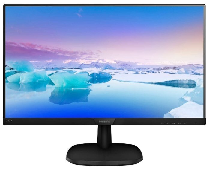 Монитор 23.8" Philips 243V7QSB/(00/01) IPS/1920x1080/4мс/250 cd/m2/VGA/DVI-D/60Гц РНТП 10720010/150623/3049515/001