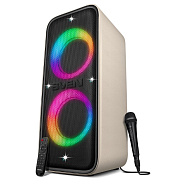 Беспроводная акустическая система SVEN PS-1650 / 650W / USB / FM / Bluetooth / LED-display / AC power / Белая кожа