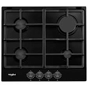 Поверхность газовая Whirlpool TGML 660 NB (Чёрная / 4 конфорки / Чугунные решетки / Электроподжиг / Газ контроль) Чёрный