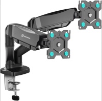 Крепление для двух мониторов ONKRON G160 чёрный, для 13"-32", наклон 55°, поворот 180°, нагрузка до 16 кг, расстояние до стола 0-485 мм Чёрный