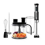 Блендер Brayer BR1263 (1500 Вт / скоростей 15 / турборежим / венчик, измельчитель, стакан, капучинатор, шинковка, нарезка кубиками) 