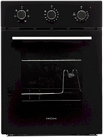 Духовой шкаф KRONA CORRENTE 45 BL (Узкий, 45 см / 47,5 л / до 260 °C / Чёрное стекло / Съемные направляющие / Вертел / Гриль / А)